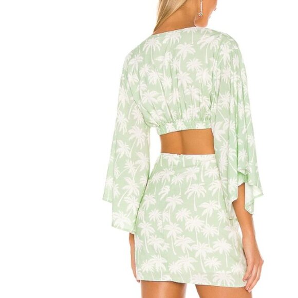 Lovers + Friends | NWOT Maysa Kimono Dress in Palm Tree Print Size XXS - Picture 2 of 10
